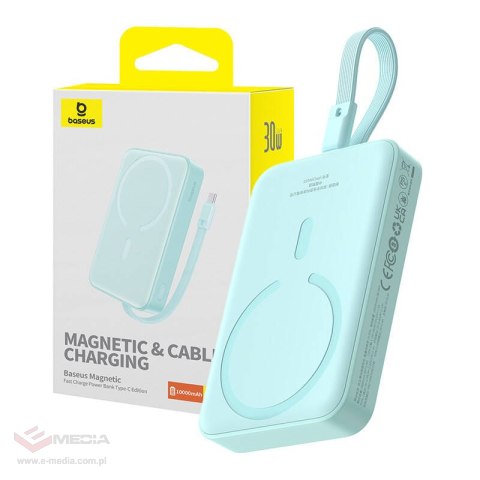 Powerbank magnetyczny Baseus Magnetic Mini 10000mAh, USB-C 30W MagSafe (niebieski)