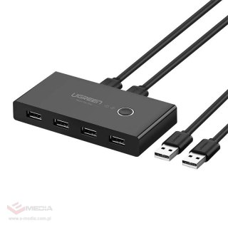 Przełącznik Switch Box UGREEN 30768B, USB 3.0 (czarny)