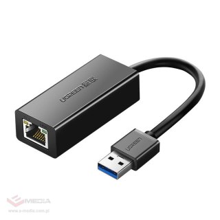 Adapter sieciowy Ugreen CR111 USB 3.0 do RJ45, Gigabit Ethernet (czarny)