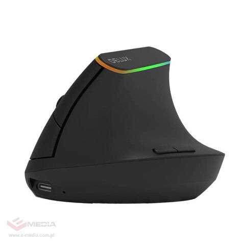 Bezprzewodowa mysz pionowa Delux M618DB BT/2.4G 4000DPI RGB