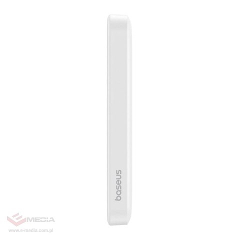 Magnetyczny mini powerbank Baseus 5000mAh, USB-C 20W (biały)