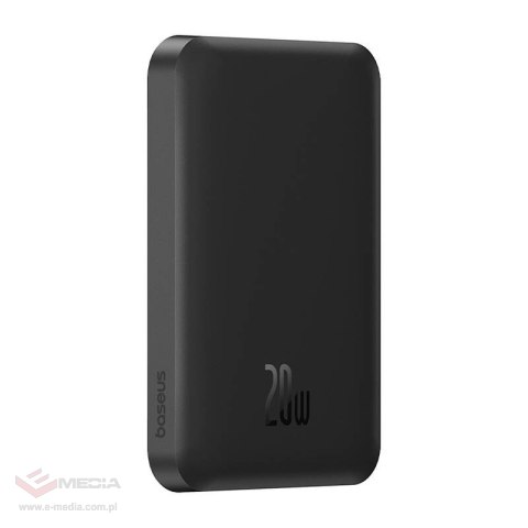 Magnetyczny mini powerbank Baseus 5000mAh, USB-C 20W (czarny)