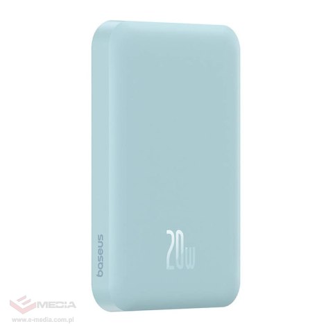 Magnetyczny mini powerbank Baseus 5000mAh, USB-C 20W (niebieski)