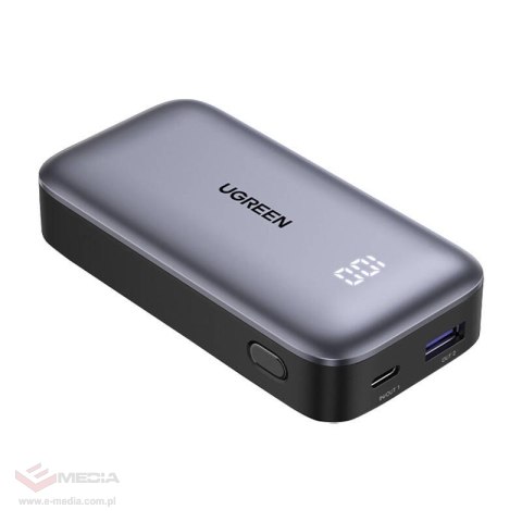 Powerbank 10000mAh Ugreen Nexode PB502, USB + USB-C, 30W PD (czarny)