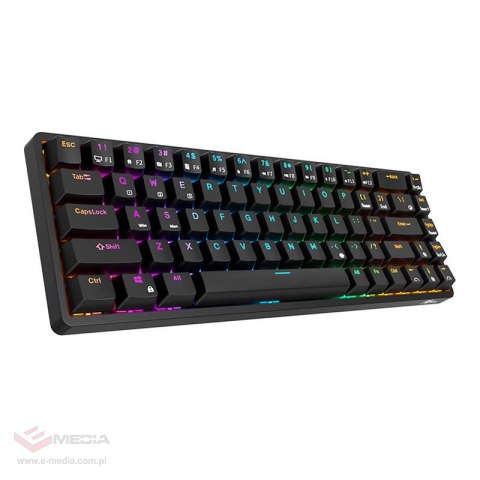 Bezprzewodowa klawiatura mechaniczna Royal Kludge RK837 RGB, Red switch (czarna)