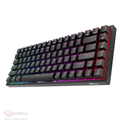 Bezprzewodowa klawiatura mechaniczna Royal Kludge RK84 RGB, Brown switch (czarna)