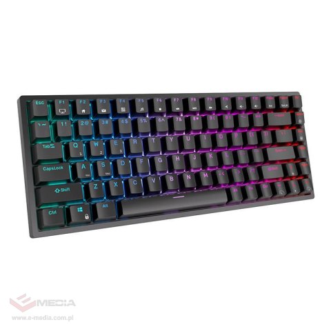 Bezprzewodowa klawiatura mechaniczna Royal Kludge RK84 RGB, Brown switch (czarna)