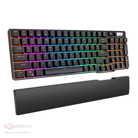 Bezprzewodowa klawiatura mechaniczna Royal Kludge RK96 RGB, Brown switch (czarna)