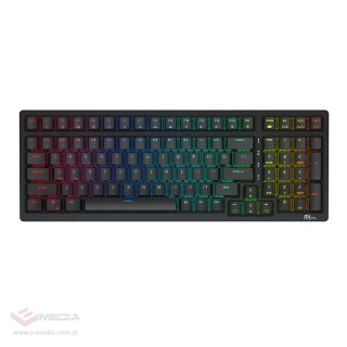 Bezprzewodowa klawiatura mechaniczna Royal Kludge RK98 RGB, Red switch (czarna)