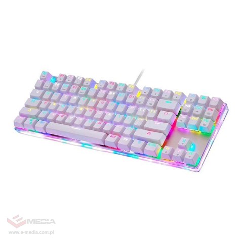 Klawiatura mechaniczna gamingowa Motospeed K87S RGB (biała)