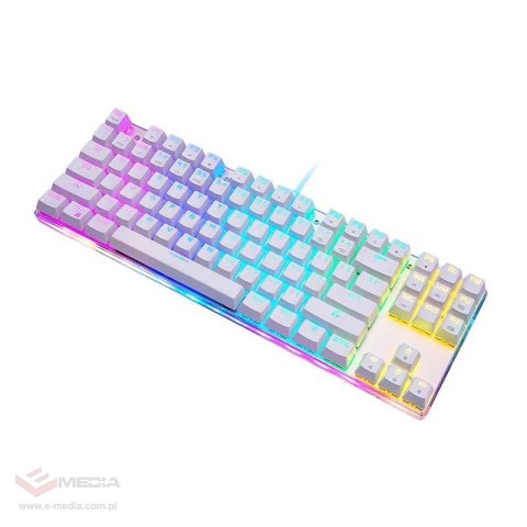 Klawiatura mechaniczna gamingowa Motospeed K87S RGB (biała)