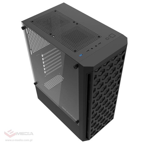 Obudowa komputerowa Darkflash DK300M Micro-ATX + 3 wentylatory (czarna)