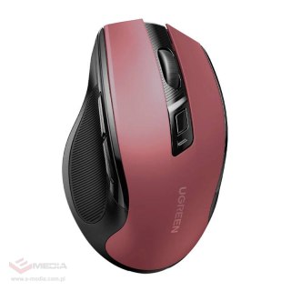 Bezprzewodowa mysz UGREEN MU006 2.4 GHz + Bluetooth 5.0 (czerwona)