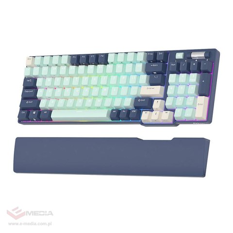 Klawiatura mechaniczna Royal Kludge RK96 RGB, brown switch (niebieska)