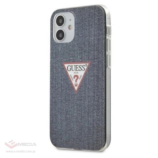 Etui Guess Jeans Collection na iPhone 12 mini - granatowe