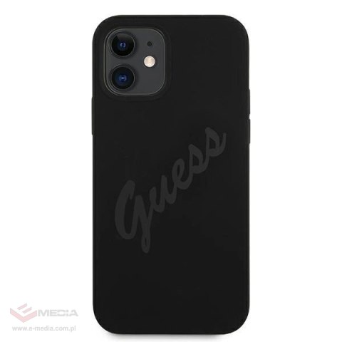 Etui Guess Script Vintage na iPhone 12 mini - czarne