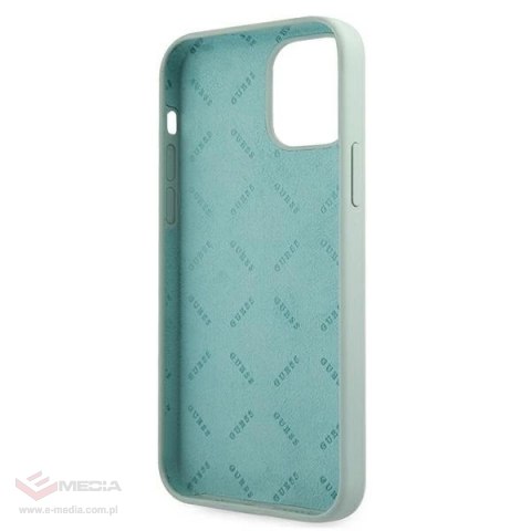 Etui Guess Silicone Vintage na iPhone 12 mini - niebiesko-różowe