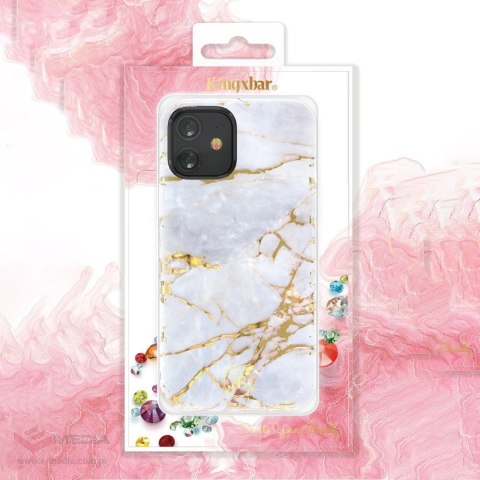 Kingxbar Agate Series eleganckie etui pokrowiec z nadrukiem agat iPhone 12 mini zielony