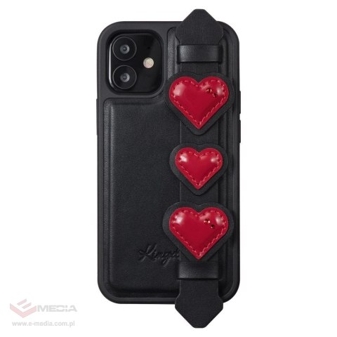 Kingxbar Sweet Series żelowe etui ozdobione oryginalnymi Kryształami Swarovskiego z podstawką iPhone 12 Pro Max czarny