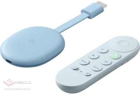 Odtwarzacz multimedialny Google Chromecast 4K z Google TV Niebieski