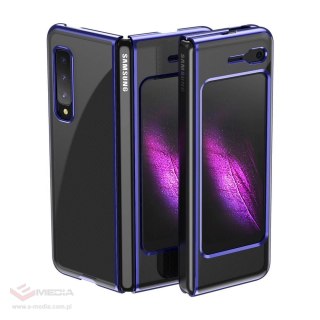 Plating Case hard case pokrowiec etui z metaliczną ramką Samsung Galaxy Fold niebieski