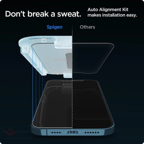 Szkło hartowane Spigen Glas.tR EZ Fit na iPhone 12 Pro Max - 2 szt.