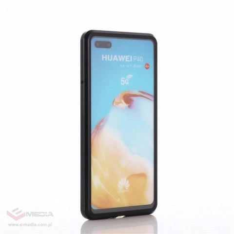 Wozinsky Magnetic Cam Slider Case magnetyczne etui 360 na cały telefon szkło na ekran osłona na aparat Huawei P40 czarny