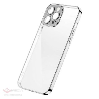 Joyroom Chery Mirror Case etui pokrowiec do iPhone 13 Pro obudowa z metaliczną ramką srebrny (JR-BP908 silver)