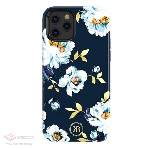 Kingxbar Blossom etui ozdobione oryginalnymi Kryształami Swarovskiego iPhone 12 mini wielokolorowy (Gardenia)