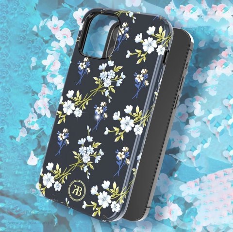 Kingxbar Blossom etui ozdobione oryginalnymi Kryształami Swarovskiego iPhone 12 mini wielokolorowy (Lily)