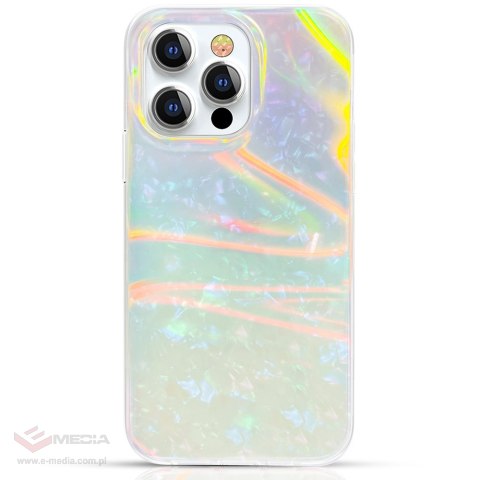 Kingxbar Shell Series luksusowe eleganckie etui na iPhone 13 Pro perłowy-miętowy