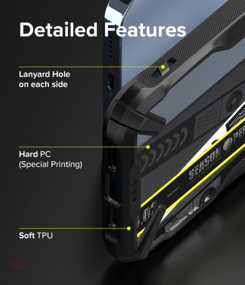 Ringke Fusion X Design etui pancerny pokrowiec z ramką iPhone 13 Pro czarny (Ticket band) (FXD550E43)