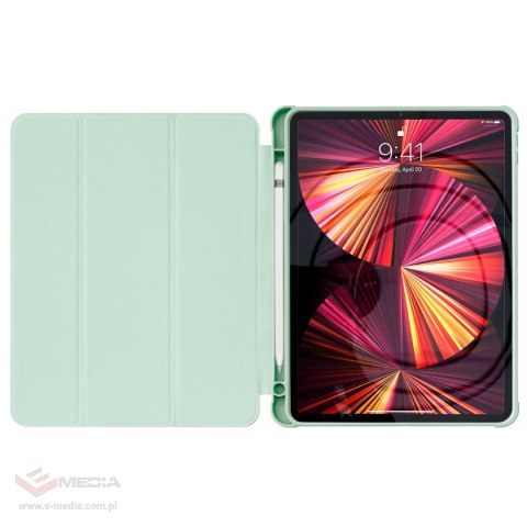 Stand Tablet Case etui Smart Cover pokrowiec na iPad mini 2021 z funkcja podstawki zielony