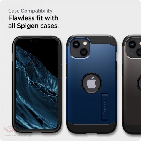 Szkło hartowane Spigen ALM Glass FC na iPhone 13 / 13 Pro / 14 - czarne 2 szt.