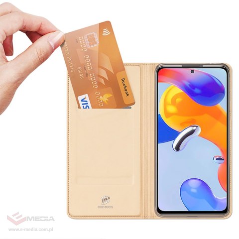 Dux Ducis Skin Pro kabura etui pokrowiec z klapką Xiaomi Redmi Note 11 Pro 5G / 11 Pro złoty