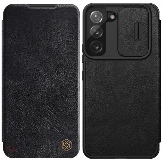 Nillkin Qin Leather Pro Case etui do Samsung Galaxy S22+ (S22 Plus) osłona na aparat kabura pokrowiec obudowa z klapką czarny