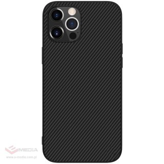 Nillkin Synthetic Fiber Case pancerne etui pokrowiec do iPhone 12 Pro Max czarny