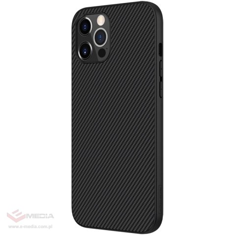 Nillkin Synthetic Fiber Case pancerne etui pokrowiec do iPhone 12 Pro Max czarny