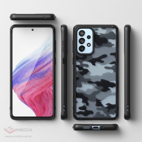 Ringke Fusion Matte etui pokrowiec z żelową ramką Samsung Galaxy A73 czarny