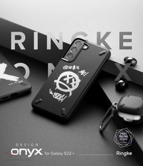 Ringke Onyx Design wytrzymałe etui pokrowiec Samsung Galaxy S22+ (S22 Plus) czarny (X) ()