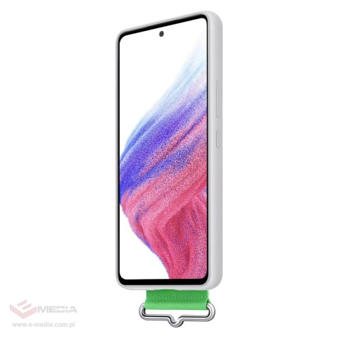 Samsung Strap Silicone Cover etui pokrowiec do Samsung Galaxy A53 5G biały (EF-GA536TWEGWW)