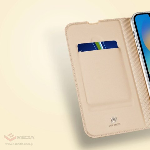 Dux Ducis Skin Pro kabura etui pokrowiec z klapką iPhone 14 /13 złoty