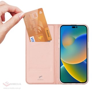 Dux Ducis Skin Pro kabura etui pokrowiec z klapką iPhone 14 Pro Max różowy