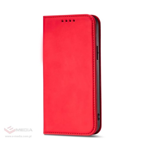 Magnet Card Case etui iPhone 14 Plus pokrowiec z klapką portfel podstawka czerwone