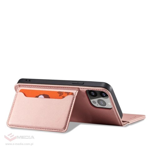 Magnet Card Case etui iPhone 14 Plus pokrowiec z klapką portfel podstawka różowe