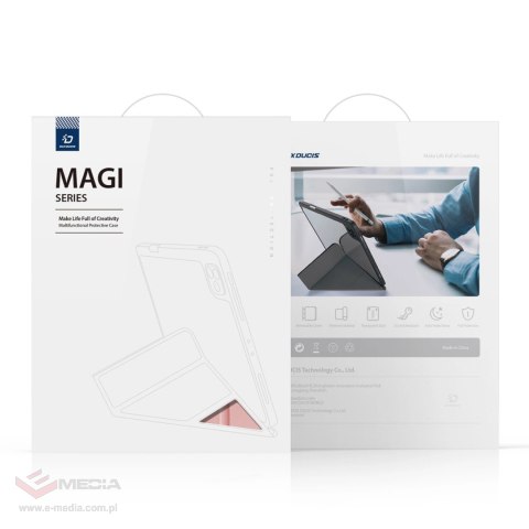 Dux Ducis Magi etui do iPad mini 2021 pokrowiec smart cover z podstawką i schowkiem na Apple Pencil różowy