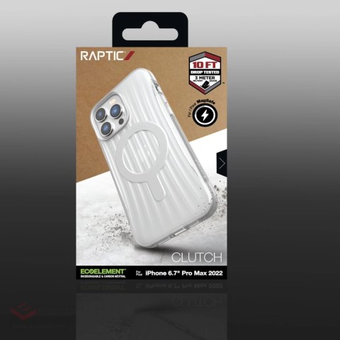 Raptic X-Doria Clutch Built Case etui iPhone 14 Pro Max z MagSafe pokrowiec plecki przezroczysty