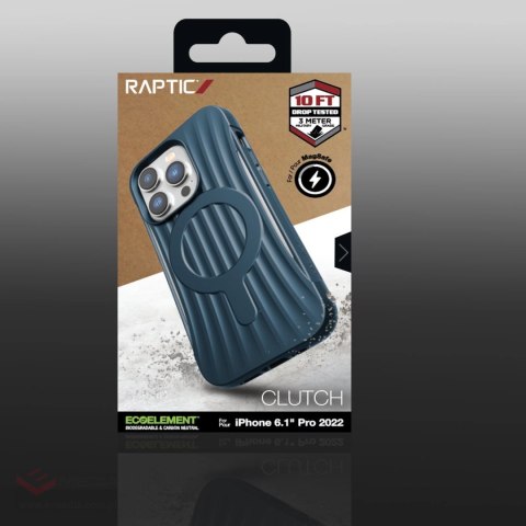 Raptic X-Doria Clutch Built Case etui iPhone 14 Pro z MagSafe pokrowiec plecki niebieski