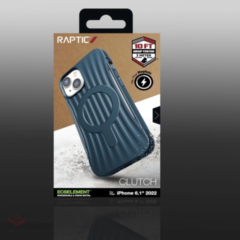 Raptic X-Doria Clutch Built Case etui iPhone 14 z MagSafe pokrowiec plecki niebieski