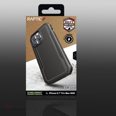 Raptic X-Doria Fort Case etui iPhone 14 Pro Max z MagSafe pancerny pokrowiec czarny